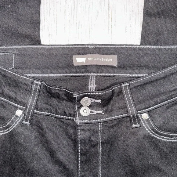 Levi's 529 Curvy Straight Leg Women’s 14M W32L32 Black Jeans - Picture 2 of 9